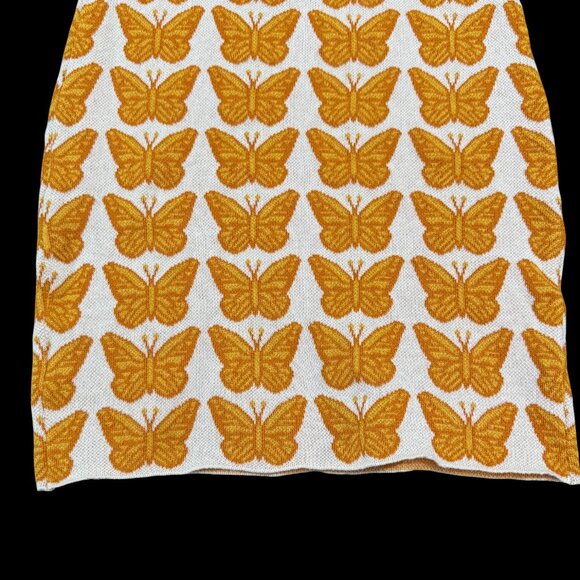 Altar'd State Butterfly Halter Dress / Yellow & Gold Size M - Picture 6 of 10